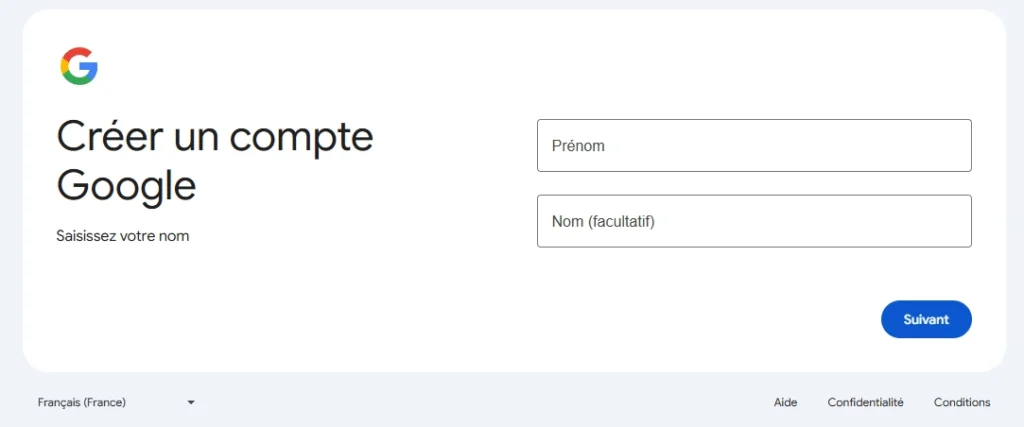 Créer un compte Gmail