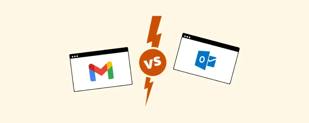 Comparaison Outlook Gmail