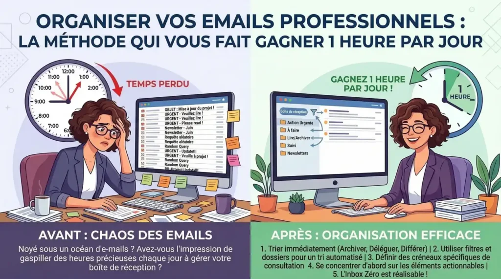 Organiser ses emails professionnels