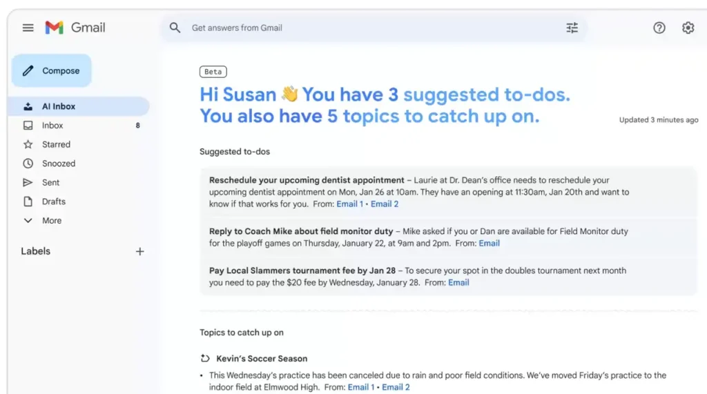 Gmail assistant vocal Gemini : Google vous rend service, et c'est ça le problème Gmail assistant vocal Gemini